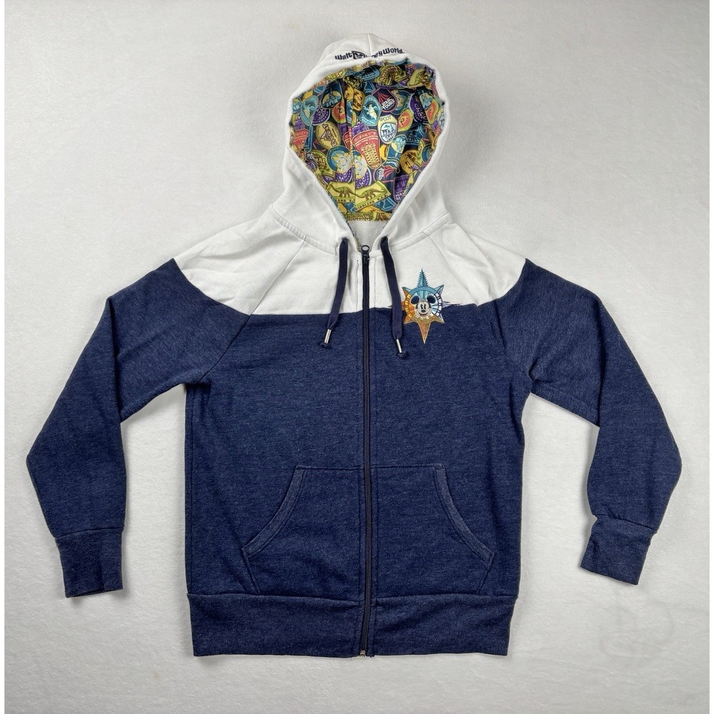 Disney Parks Walt Disney World Compass Mickey Full Zip Hoodie Women's Small‎